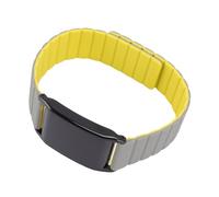 Brrnoo Silicone Watch Band Replacement for Whoop 4.0 Adjustable Fitness Tracking Band with Soft Skin Friendly Material for Active Lifestyles (Gray Yellow)