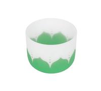 BRRNOO Singing Bowl, Sound Bowl Struck Crystal Singing Crystal Bowls Yoga Home Office Decoration (Green)