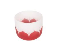 BRRNOO Singing Bowl, Sound Bowl Struck Crystal Singing Crystal Bowls Yoga Home Office Decoration (Red)