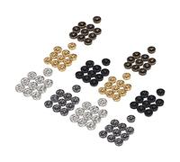 Brrnoo Snaps for Fabric, Sew On Snaps Miniature Press Studs Buttons 100pcs 5mm Sew On Metal Fasteners Sewing for Sewing Clothing, Small Doll Clothes