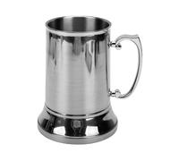 Brrnoo Stainless Steel Beer Mug 400ml Double Wall Cup with Handle | 304 Stainless Steel, Rust-resistant, Insulated for Hot or Cold Drinks, Suitable for Barroom and Home Gatherings