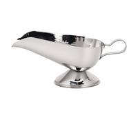 BRRNOO Stainless Steel Gravy Boat Sauce Server Gravy Sauce Boat Salad Dressing Server with Polished Finish and Handle for Restaurants Home Dining Parties (10oz)