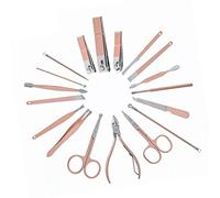Brrnoo Stainless Steel Nail Clippers Set Portable Manicure Pedicure Kit for Facial Care Eyebrow Trimming Pimple Removal with Travel Case Optimal Christmas