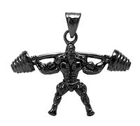 Brrnoo Steel Zipper Pulls Weight Lifter Shaped Pendants with Smooth Inside and Outside for Replacing Broken Zippers on Coats Bags Boots (Black)