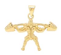 Brrnoo Steel Zipper Pulls Weight Lifter Shaped Pendants with Smooth Inside and Outside for Replacing Broken Zippers on Coats Bags Boots (Gold)