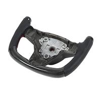 BRRNOO Steering Wheel Yoke Carbon Fiber Trim with Red Stitching for Racing Upgrade with