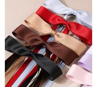 Brrnoo Sweet Knot Ribbon Hair Clips, Premium Silk Ribbon Hair Barrettes, 10 Pieces Hair Accessories for Women, Girls with Simple Mechanism, Party, Wedding, Birthday, or Daily Wear