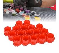 Brrnoo Tattoo Ink Cups, 200 Pcs Disposable Tattoo Ink Cups, Small, Variety Pack (Red)