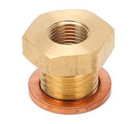 Brrnoo Temperature Sensor, Sender Thread Adapter 1/8in NPT to M14x1.5 Male Pressure Temperature Gauge Sender Adapter Engine Coolant Sensor Universal for Car