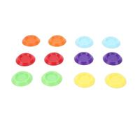 Brrnoo Tiny Feeding Dish Mini Feeder Bowl Small Food Dish 12 Pack 6 Colors with Textured Inset Face for Isopods Springtails Small Invertebrates Terrarium