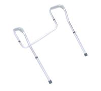Brrnoo Toilet Safety Rails, Toilet Safety Rails for Seniors with Height Adjustable Bathroom Aluminum Alloy Guardrail Frame Grab Bars for Elderly Disabled