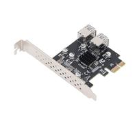 BRRNOO USB C Expansion Card, Pc Case Accessories USB3.2 GEN1 Extender Card USB A 5Gbps Supports PCI E 1X To 4 3.0 Slot Adapter 1X 4X 8X 16X Slots 4 Ports PCIe Adapter Board