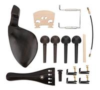 Brrnoo Violin 4/4 Accessories, Chinrest Without Hole,Tailpiece,Tuning Peg Without Hole, End Pin,Tailgut, Tuner,Soundpost,Bridge,Screw for Chin Rest A Full Kit of/Violin Kit Easy to