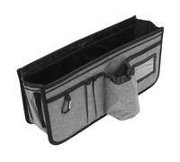 BRRNOO Walker Basket with Cup Holder Large Capacity Foldable Rollator Walker Bag Never Tipping Over Durable Oxford Cloth Storage Pouch for Seniors and Mobility Aid Users (Grey)