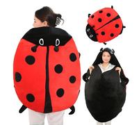 Brrnoo Wearable Ladybug Pillow, Soft and Comfortable, Oversized 60cm/100cm, Unique Design, for Children and Adults, Adds a Charming Touch to Any Room, Premium Quality, with Ultra-Soft (100cm)