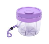 BRRNOO Weekly Tablet Organizer 7 Day Tablet Container Organizer Easy Twist Open Transparent Body Swivel Lock with Hand Strap for Travel Purple
