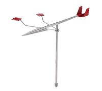 Brrnoo Wind Indicator, 304 Stainless Steel Marine Weather Vane with Bird-Proof Spike and Luminous Reflector, Easy Installation, Ideal for Marine Yacht and Boat Sailing