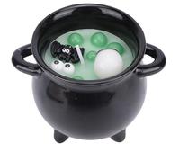 Brrnoo Witch Cauldron Skull Candle Ceramic Scented Soy Wax Candle with Spooky Glow for Festive Party Decor
