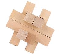 BRRNOO Wood Puzzle, Games Wooden Interlocking Puzzles Toy Intelligent Jigsaw Lock Toy Adult Brain Teaser