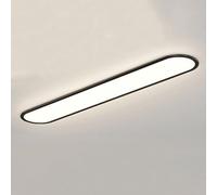 BRRSKBK Black Bathroom Ceiling Light Long Strip Modern Minimalist LED Light Linear Flush Mount Ceiling Light Fixtures Mid Century Hallway Ceiling Lighting For Kitchen Farmhouse Porch Corridor Bedroom