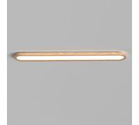 BRRSKBK Long LED Bathroom Rectangular Flush Mount Wood Ceiling Light Bar Mid Century Vintage Rustic Farmhouse Light Fixture For Kitchen Foyer Corridor Staircase