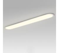 BRRSKBK Modern Linear Flush Mount Ceiling Light For Kitchen Long Hallway Ceiling Light Dimmable LED Ceiling Lamp Minimalist White Ceiling Lighting Fixtures For Bathroom Porch Bedroom Corridor