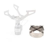 BRS 3000T Stove Windscreen Titanium Camp Stove Windshield with Storage Box for Outdoor Camping Ultralight (Grey-with stand)