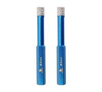 BRSCHNITT 2pcs 8mm Diamond Hole Saw Core Drill Bit Set for Porcelain Tile, Ceramic, Stone, Granite, Marble - Hex Shank Dry Drilling