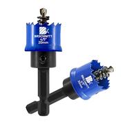 BRSCHNITT 2PCS Bi-Metal Hole Saw 20mm,Hole Cutter Set Hex Shank for Drilling Thin Metal,Stainless Steel,Mild Steel and Aluminium