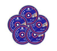 BRSCHNITT 305MM 100Tooth TCG Metal Saw Blade - Aluminium Cutting Circular Saw Blade for Aluminum Plastics and Non Ferrous 30/25.4MM Arbor(5pcs)
