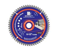 BRSCHNITT Circular Saw Blade 165MM 60T with 20/16mm Arbor, Carbide Tipped Teeth, TCT Saw Blades for Cutting Various Wood, Aluminium,Copper,and Composite Materials