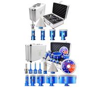 BRSCHNITT Diamond Core Drill Bit Set 20/25/35/50mm & BRSCHNITT Tile Hole Saw Kit 6/6/8/20/35/50/68/110MM