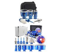BRSCHNITT Diamond Core Drill Bit Set 6/25/35/50mm & BRSCHNITT Tile Hole Saw Kit 6/6/8/20/35/50/68/110MM