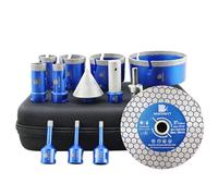 BRSCHNITT Diamond Core Drill Bit Set - Tile Hole Saw Kit for Porcelain Ceramic Marble Granite Drilling(6/6/8/20/25/35/50/68/110 Drill+20 Finger+50 Chamfer Bit+125 Grind Disc).