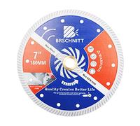 BRSCHNITT Diamond Disc for Concrete Masonry,180mm with Arbor 25.4mm-22.23mm-16mm Dry/Wet Continuous Rim Diamond Cutting Disc for Granite Marble Stone Hard Concrete Reinforced Concrete