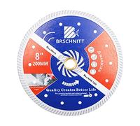 BRSCHNITT Diamond Disc for Concrete Masonry,200mm with Arbor 25.4mm-22.23mm-16mm Dry/Wet Continuous Rim Diamond Cutting Disc for Granite Marble Stone Hard Concrete Reinforced Concrete