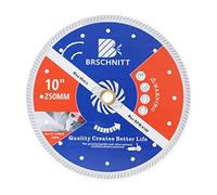 BRSCHNITT Diamond Disc for Concrete Masonry,250mm with Arbor 25.4mm-20mm-16mm Dry/Wet Continuous Rim Diamond Cutting Disc for Granite Marble Stone Hard Concrete Reinforced Concrete