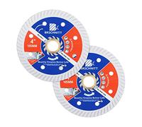 BRSCHNITT Diamond Disc for Concrete Masonry,2pcs 105mm with Arbor 22.23mm-16mm Dry/Wet Continuous Rim Diamond Cutting Disc for Granite Marble Stone Hard Concrete Reinforced Concrete