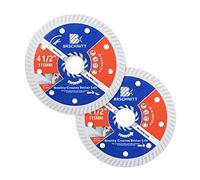 BRSCHNITT Diamond Disc for Concrete Masonry,2pcs 115mm with Arbor 22.23mm Dry/Wet Continuous Rim Diamond Cutting Disc for Granite Marble Stone Hard Concrete Reinforced Concrete
