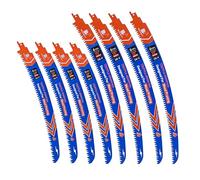 BRSCHNITT Japanese Teeth Reciprocating Saw Blades 380mm*4+300mm*4- Curved Edge Wood Pruning Saw Blades 6TPI for Tree Trimming,Wood Cutting,Cr-V Sabre Sawzall Blades