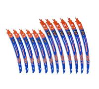 BRSCHNITT Japanese Teeth Reciprocating Saw Blades 380mm*6+300mm*6- Curved Edge Wood Pruning Saw Blades 6TPI for Tree Trimming,Wood Cutting,Cr-V Sabre Sawzall Blades