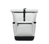 BRTHFORU Roll Top Backpack, Lightweight Water Resistant Daypack, 15 Inch Laptop Backpack for Women Men, Travel Work Rucksack, Casual Daily Use (White)