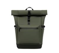 BRTHFORU Roll Top Backpack, Lightweight Water Resistant Daypack, 15 Inch Laptop Backpack for Women Men, Travel Work Rucksack, Casual Daily Use (Green)