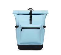 BRTHFORU Roll Top Backpack, Lightweight Water Resistant Daypack, 15 Inch Laptop Backpack for Women Men, Travel Work Rucksack, Casual Daily Use (Blue)