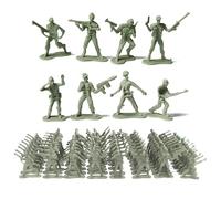 BRTNUP 100 PCS Mini Plastic Soldiers Figures, Military Plastic Toy Set, 8 Style Soldiers Poses, Mini Army Man Toy Set for Boy (Green)