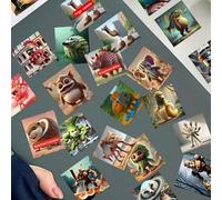 BRTNUP 105 PCS Italian Brainrots Stickers, Tralalero Tralala Tung Tung Tung Sahur Design Meme Stickers Waterproof PVC Stickers for Customizing Water Bottles Laptops Skateboards Ideal for Meme Lovers