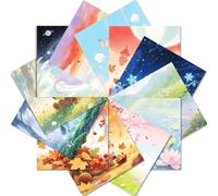 BRTNUP 24 Sheets Scrapbook Paper, 6"x6" Decoupage Paper Sheets Cute Animal Watercolor Pattern Papers Decorative Papers for Card Making Scrapbooking Journaling DIY Crafting Origami (Multicolor N)