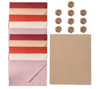 BRTNUP 40 Pcs Vintage Writing Paper and Envelopes, Letter Writing Set Writing Paper and Envelopes Set with 10 Envelopes 20 Letter Paper 10 Wax Seal Stickers for Love Letters Wedding Birthday Christmas