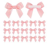 BRTNUP 50 PCS Pink Bows, Pink Ribbon Bow Self Adhesive Bows for Gift Wrapping Baking Decorating Party Decorations Wedding Crafts Bakery & Candy Bags Pink Bow for Balloons (Pink)