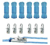 BRTNUP 6-Pack Rope Roller Cam Lock Tensioner, Rope Tightening Tool for Outdoor Camping Hiking Boating Tarps & Tent Outdoor Gear Cord and Ropes Tightening and Cinching Tool for Boat & Stationary Use